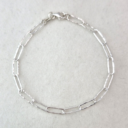 BRANSOLETKA SREBRNA SPINACZ ŁAŃCUCH SREBRO 925